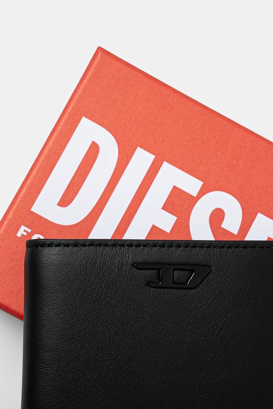 Diesel portfel skórzany RAVE RAVE BI-FOLD COIN S walle czarny X09903.PR227