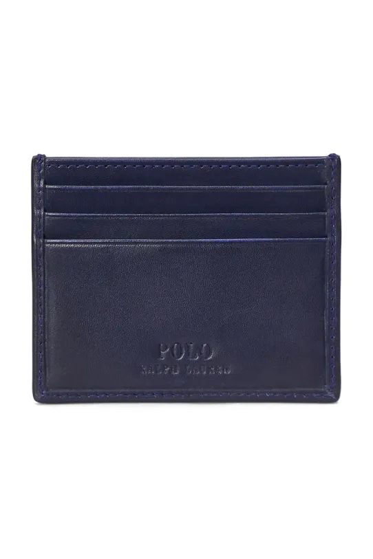 Kožni etui za kartice Polo Ralph Lauren 405962467 mornarsko plava SS25