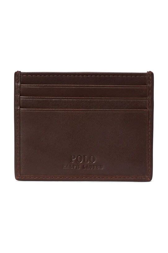 Кожен калъф за карти Polo Ralph Lauren 405964517 кафяв SS25