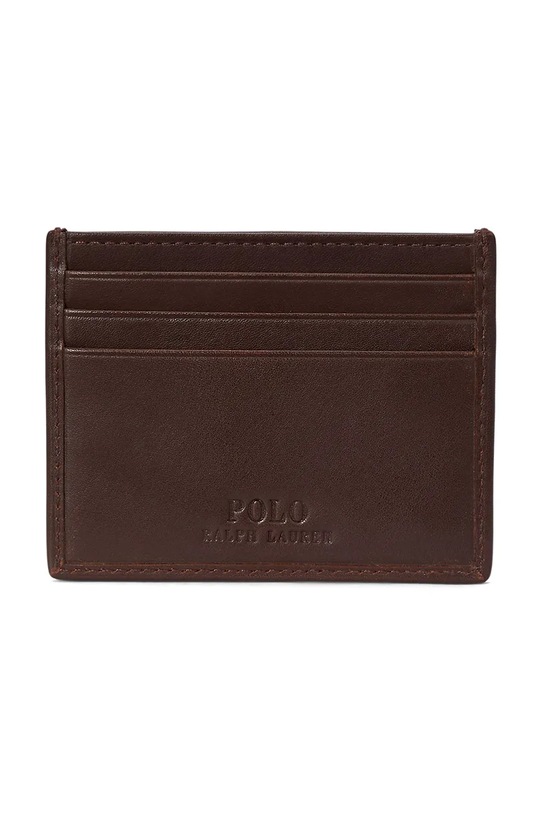 Kožené pouzdro na karty Polo Ralph Lauren 405964517 hnědá SS25
