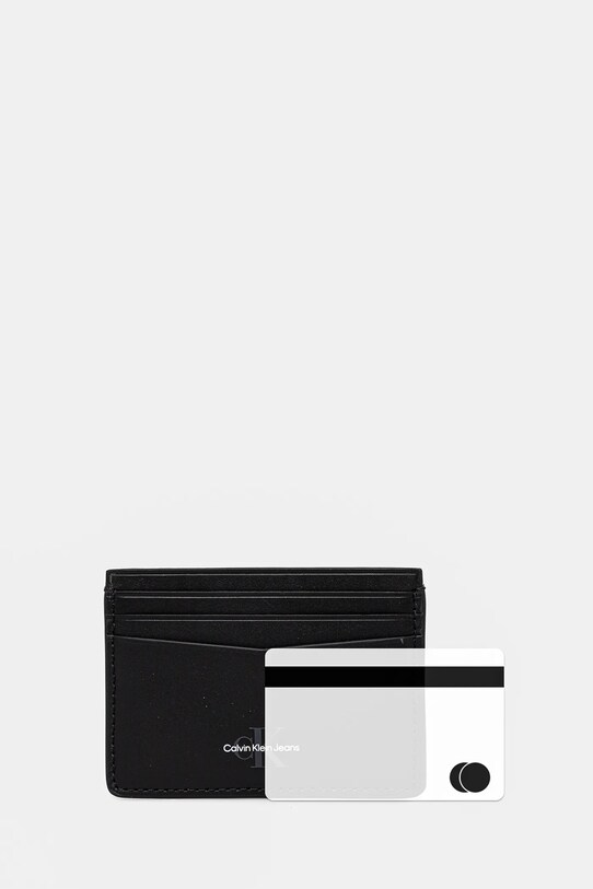 Accesorii Calvin Klein Jeans card-holder din piele K50K513180 negru