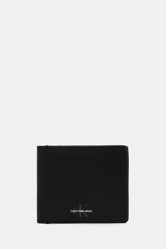 Peněženka Calvin Klein Jeans přírodní kůže černá K50K513179