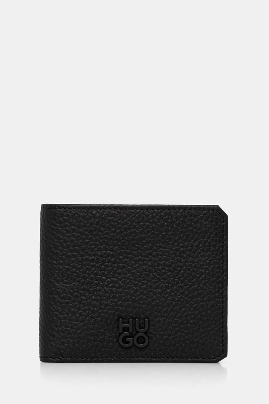 HUGO portfel skórzany skóra licowa czarny 50541984