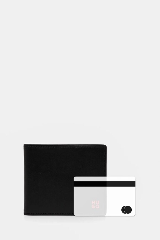 HUGO portofel de piele 50546129 negru