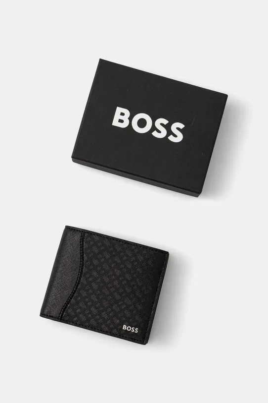 BOSS portofel de piele negru 50542388