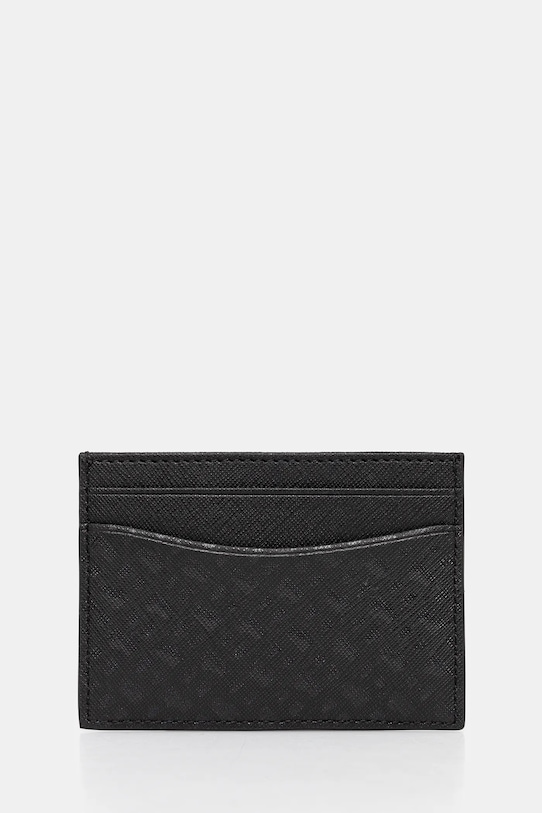 Usnjen etui za kartice BOSS 50542389 črna SS25