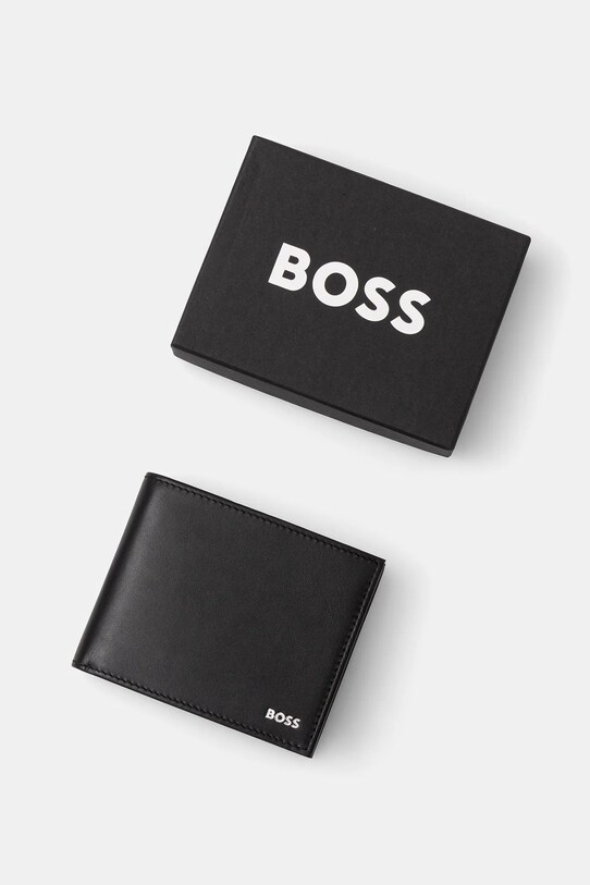BOSS portfel skórzany czarny 50546139