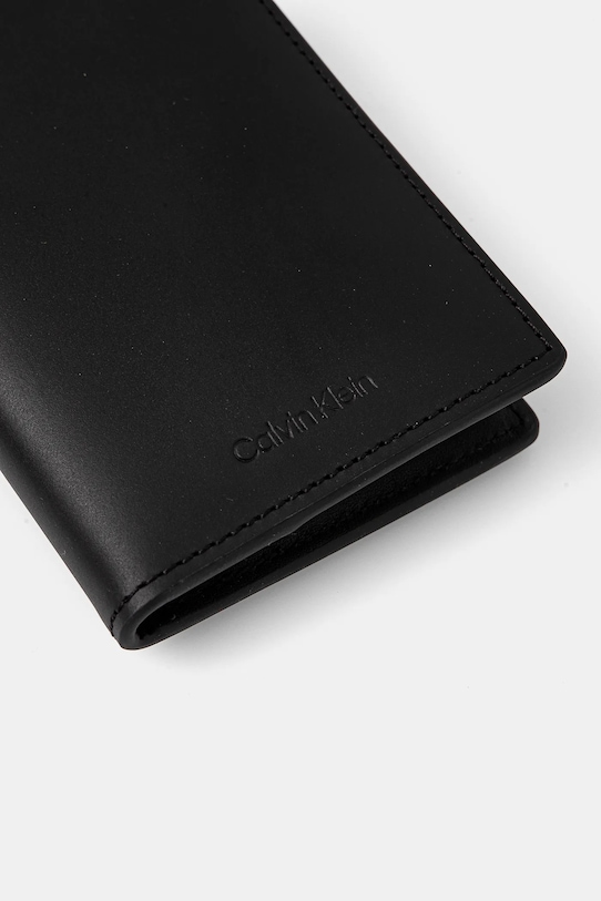 Kožená peněženka Calvin Klein černá K50K512846