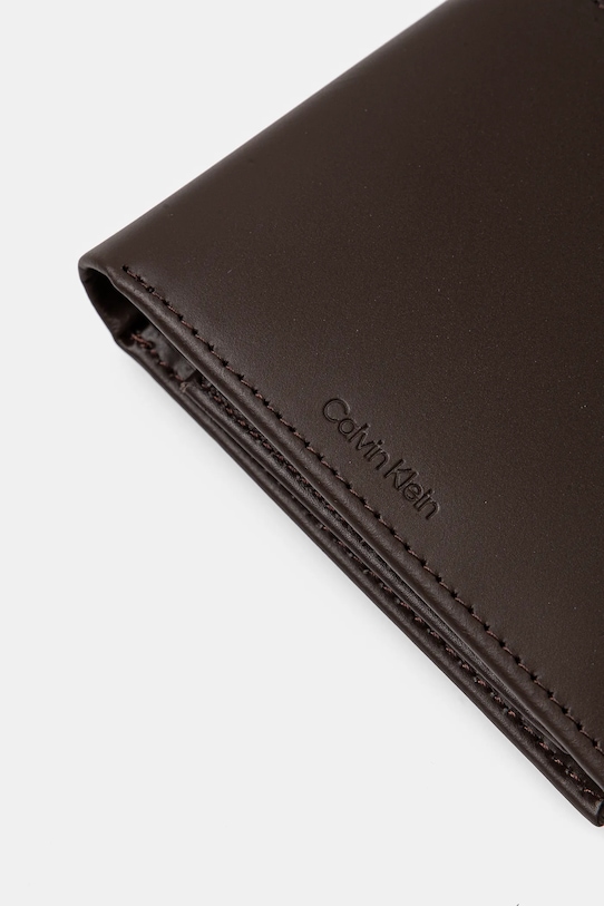 Kožená peněženka Calvin Klein hnědá K50K512849