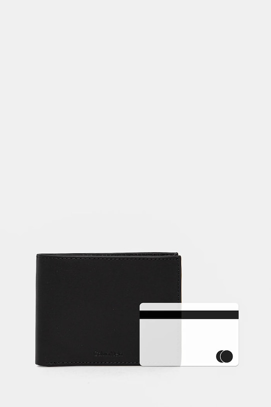 Шкіряний гаманець Calvin Klein K50K512849 чорний