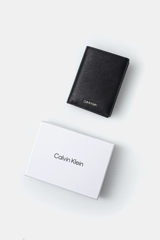 Шкіряний гаманець Calvin Klein чорний K50K512859