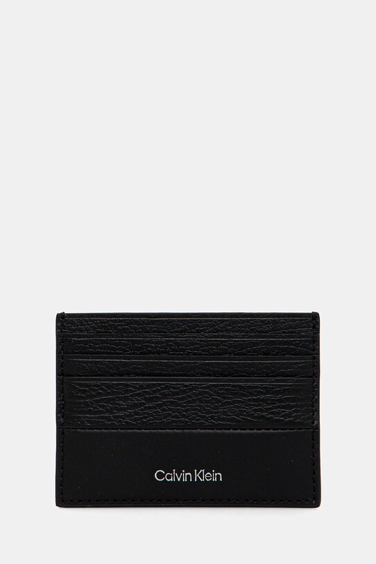Calvin Klein carcasa din piele husă de card negru K50K512860