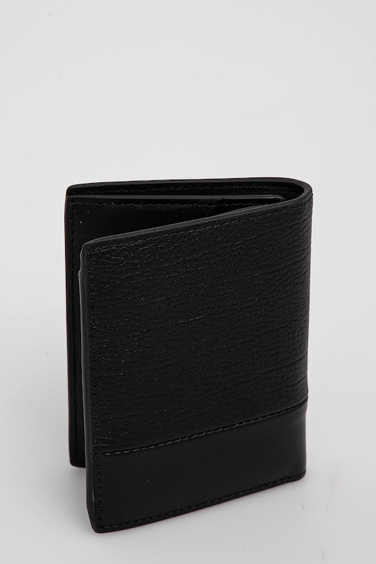 Kožni novčanik Calvin Klein K50K512864 crna SS25