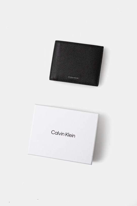 Шкіряний гаманець Calvin Klein чорний K50K512867