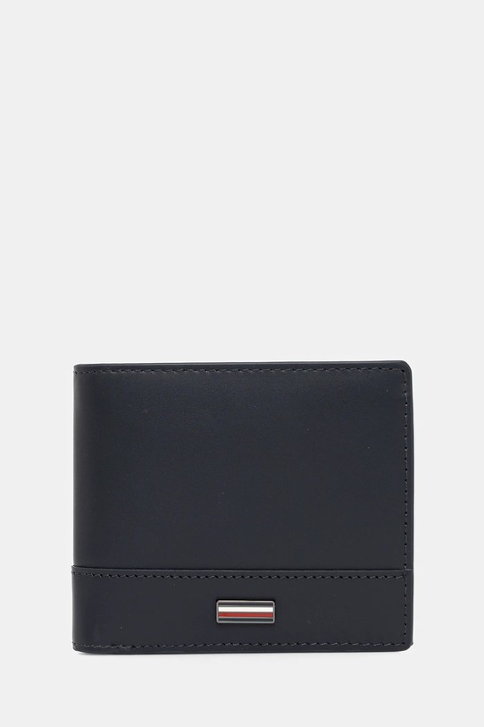 Tommy Hilfiger portafoglio in pelle semplice blu navy AM0AM13246