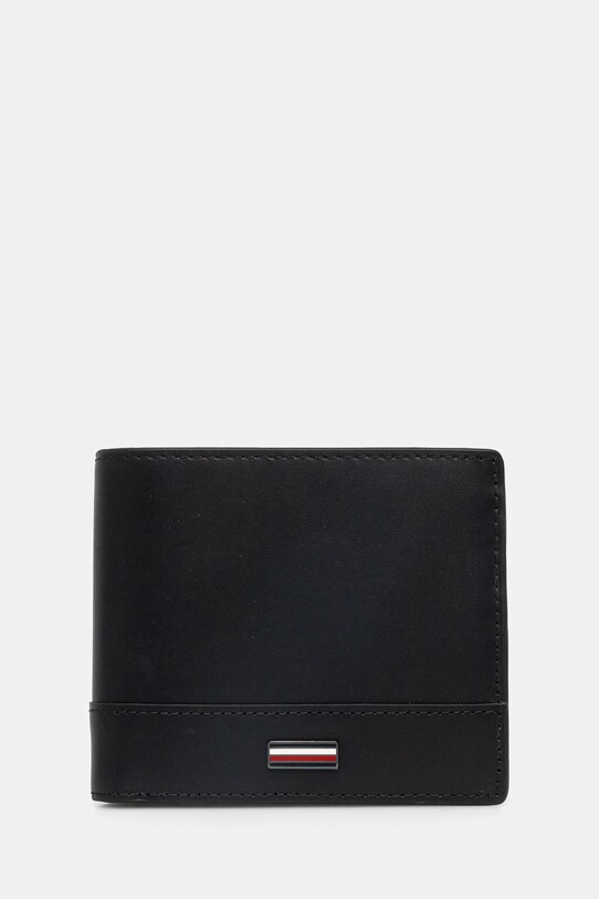 Tommy Hilfiger portfel skórzany skóra licowa czarny AM0AM13246