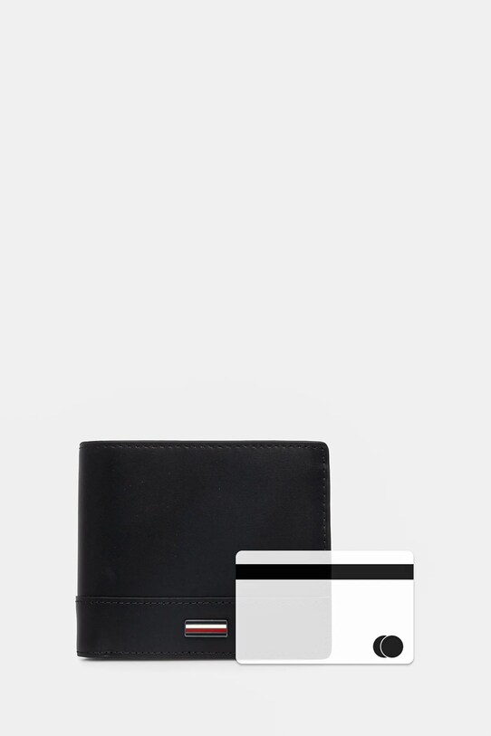 Tommy Hilfiger portfel skórzany AM0AM13246 czarny