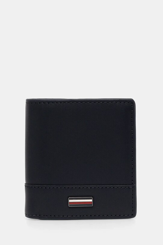 Кожен портфейл Tommy Hilfiger гладка кожа тъмносин AM0AM13247