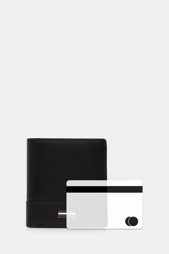 Kožená peněženka Tommy Hilfiger AM0AM13247 černá