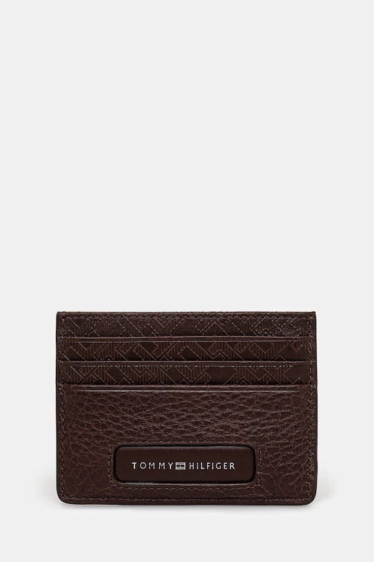 Tommy Hilfiger etui na karty skórzane etui na karty brązowy AM0AM13250