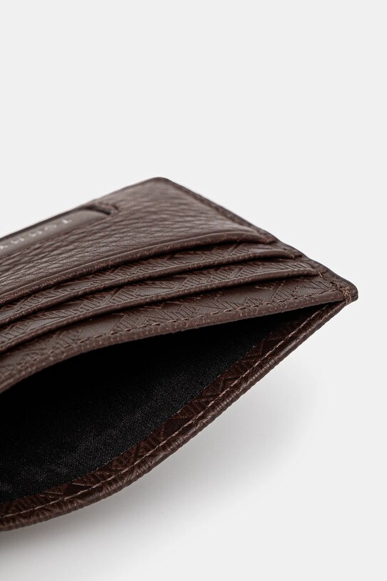 Accesorii Tommy Hilfiger card holder din piele AM0AM13250 maro