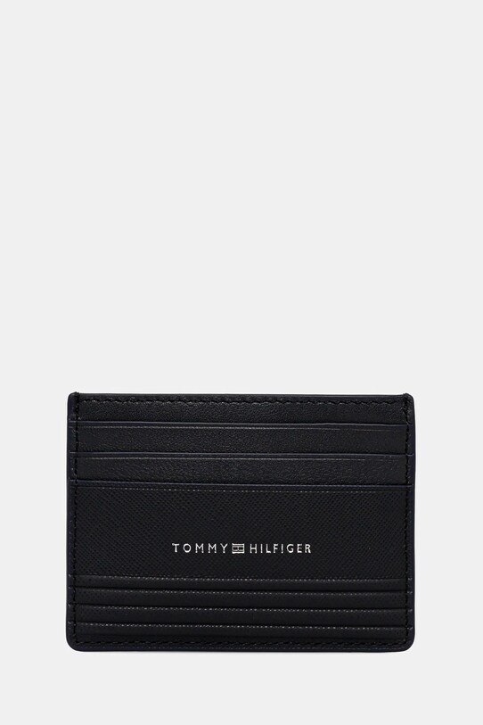 Шкіряний чохол на банківські карти Tommy Hilfiger чохол для карт чорний AM0AM13257