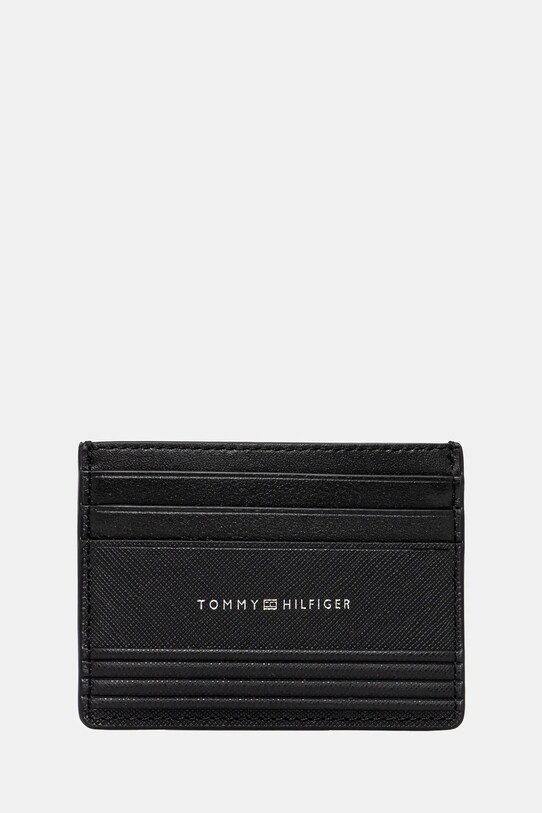 Шкіряний чохол на банківські карти Tommy Hilfiger чохол для карт чорний AM0AM13257