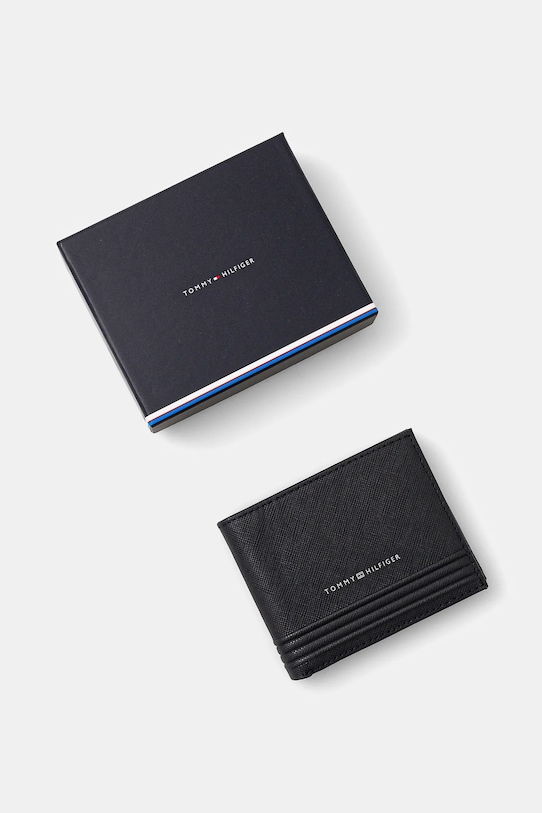 Tommy Hilfiger portofel de piele bleumarin AM0AM13258