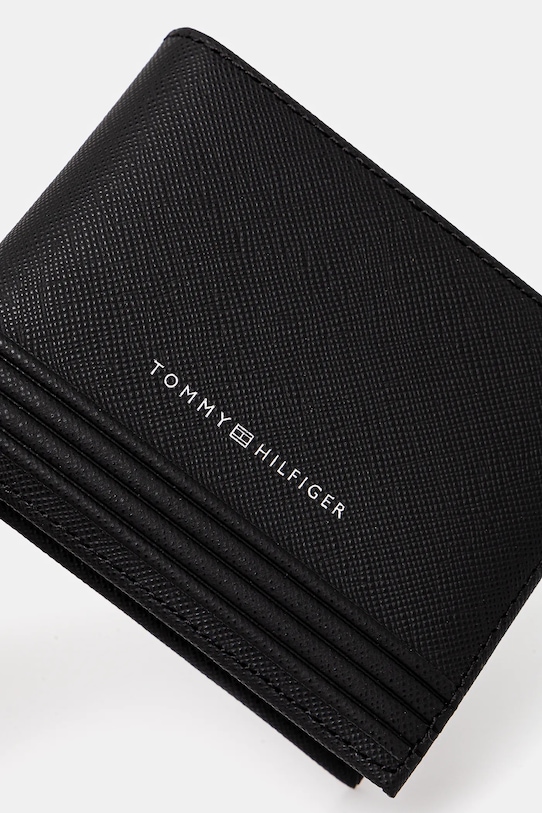 Tommy Hilfiger portofel de piele AM0AM13258 negru SS25