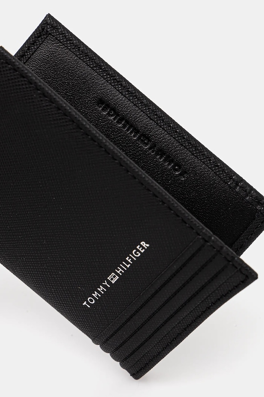 Doplnky Kožené puzdro na karty Tommy Hilfiger AM0AM13262 čierna