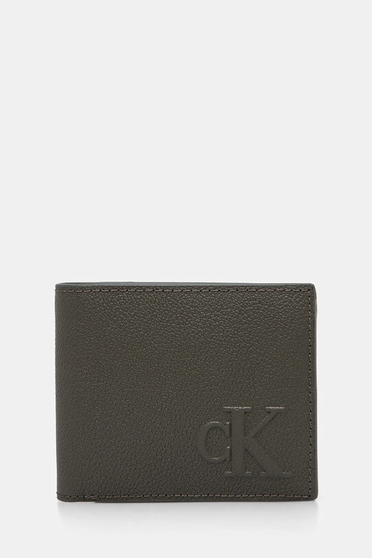 Кожаный кошелек Calvin Klein Jeans кожа зелёный LV04G1022G