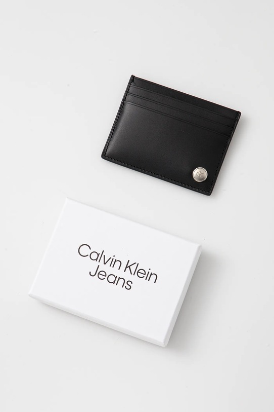 Αξεσουάρ Δερμάτινη θήκη για κάρτες Calvin Klein Jeans LV04G1031G μαύρο