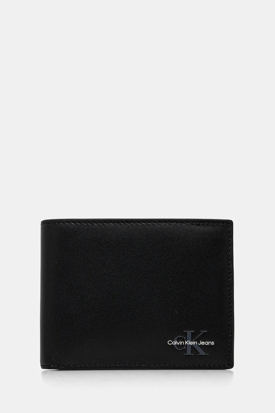 Calvin Klein Jeans portfel skórzany skóra licowa czarny LV04G1030G