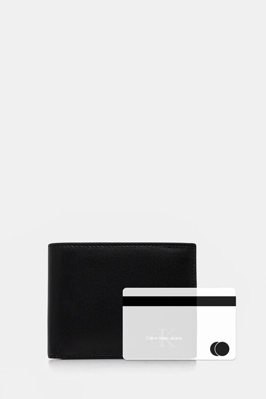 Calvin Klein Jeans portfel skórzany LV04G1030G czarny