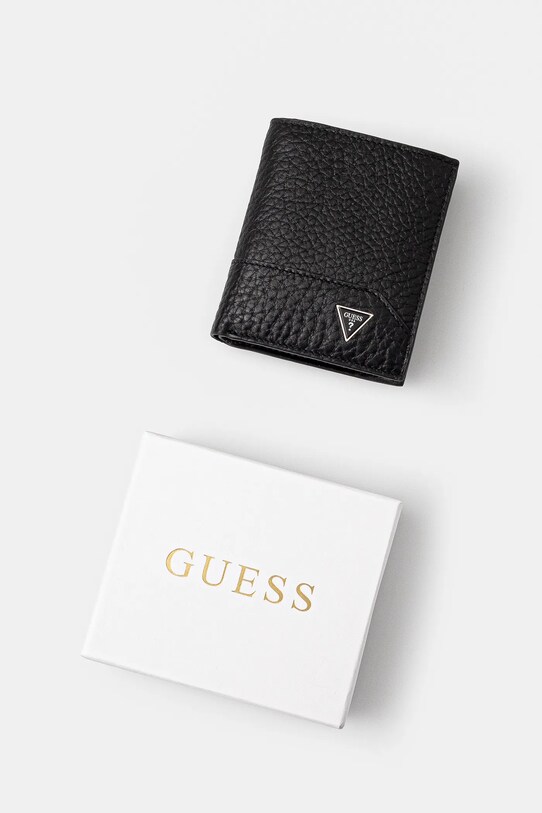 Шкіряний гаманець Guess BARCELLONA чорний SMBAGR.LEA22