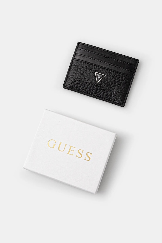 Аксессуары Кожаный чехол на карты Guess BARCELLONA SMBAGR.LEA25 чёрный