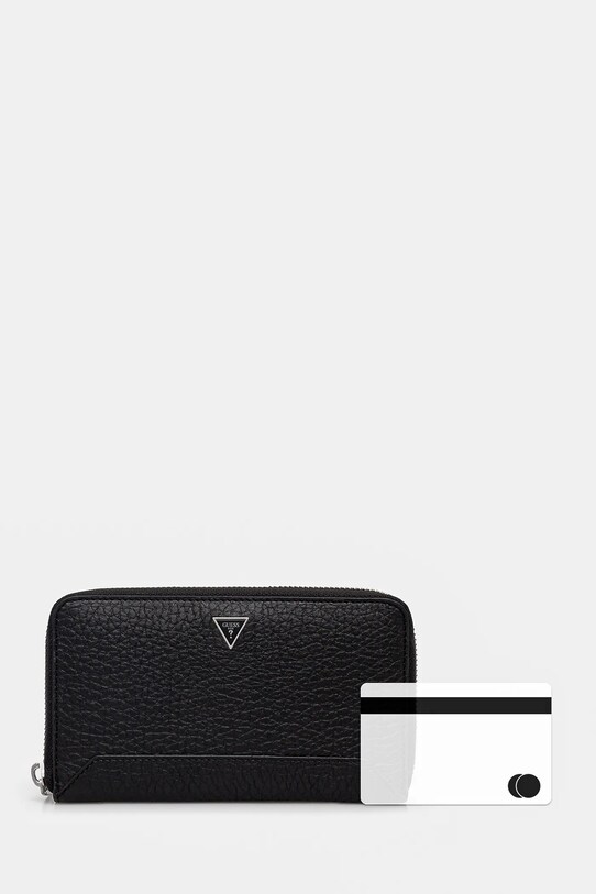 Кожен портфейл Guess BARCELLONA SMBAGR.LEA28 черен