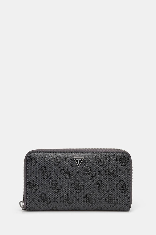 Кожен портфейл Guess LYON гладка кожа сив SMLYLL.LEA28