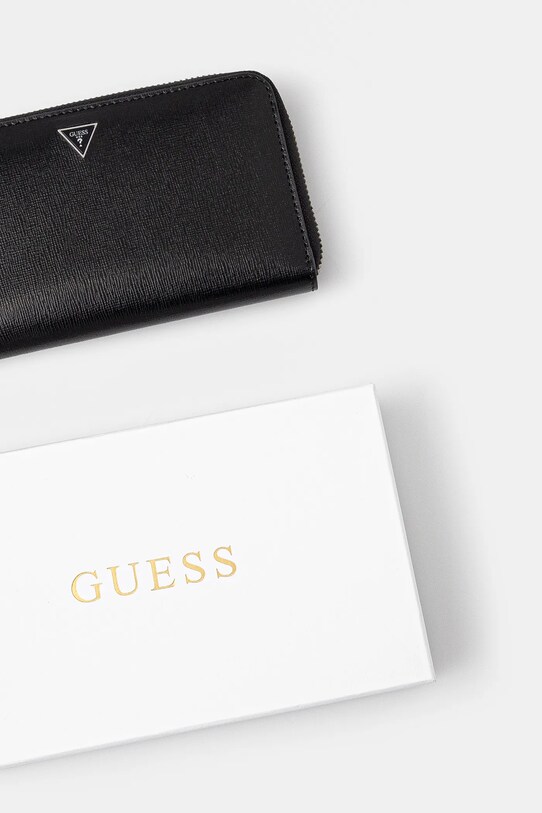 Шкіряний гаманець Guess LYON чорний SMLYSL.LEA28