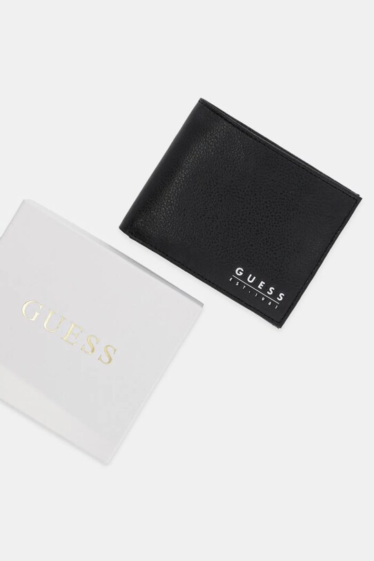 Кожен портфейл Guess MADRID черен SMMATL.LEA20