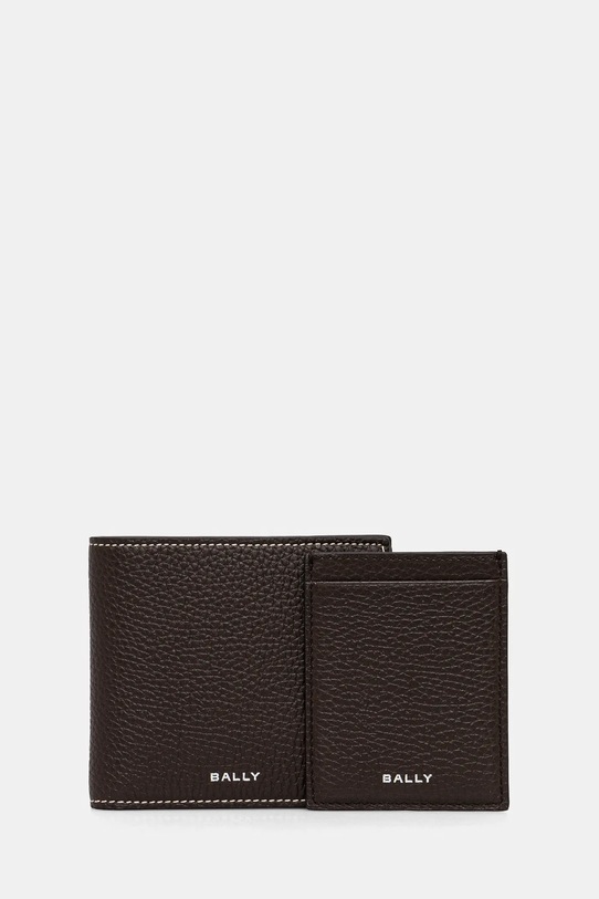 Kožni novčanik i etui za kartice Bally bez uzorka smeđa MLW06Z