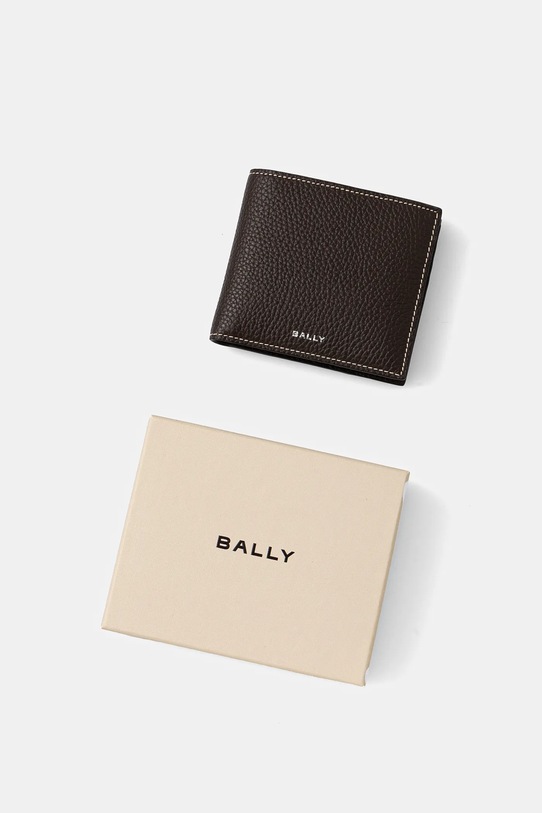 Kožni novčanik i etui za kartice Bally MLW06Z smeđa