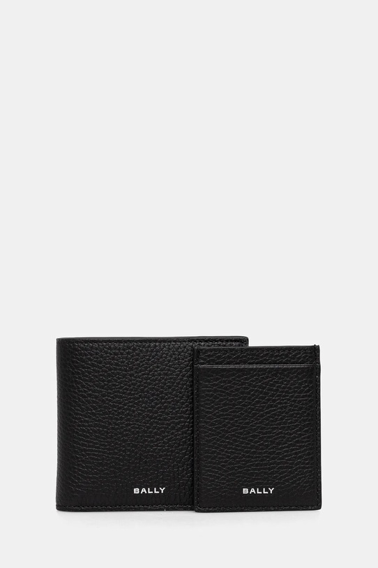 Bally portofel din piele si suport pentru card piele negru MLW06Z