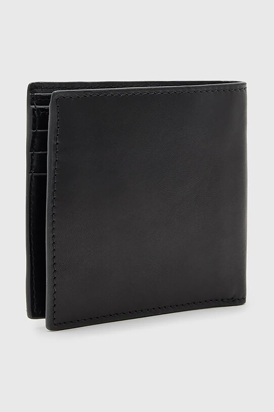 Accesorii AllSaints portofel de piele DELPH M284XB negru