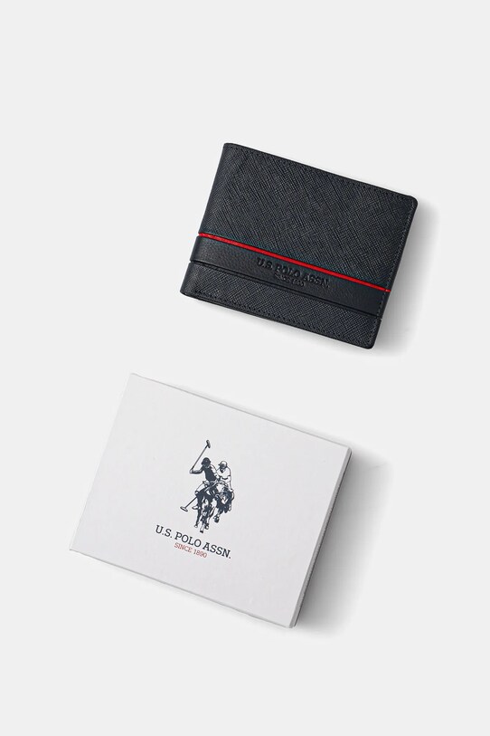 U.S. Polo Assn. portofel de piele Yale bleumarin WEUYA2619MHA