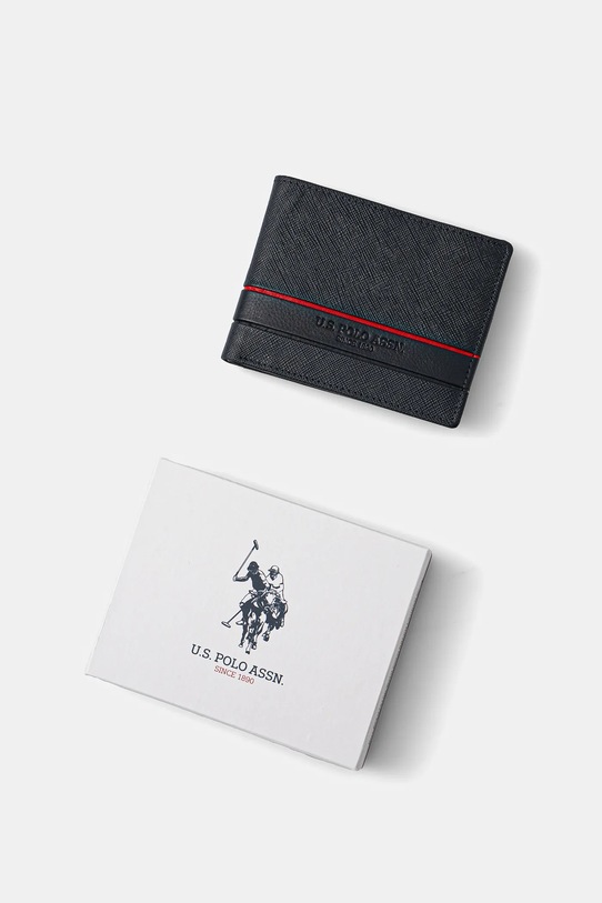 U.S. Polo Assn. portfel skórzany Yale granatowy WEUYA2619MHA