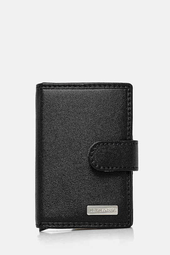 Шкіряний чохол на банківські карти U.S. Polo Assn. Utah чохол для карт чорний WEUUA2617MHA
