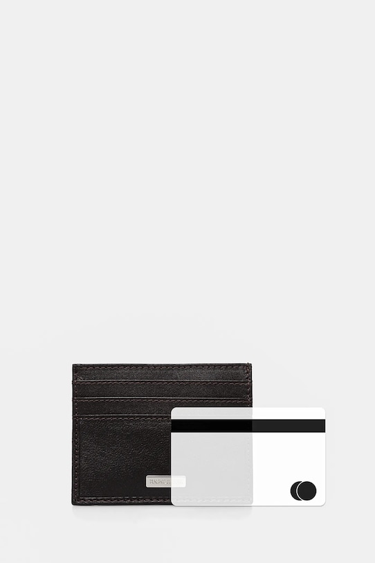 Δερμάτινη θήκη για κάρτες U.S. Polo Assn. Utah καφέ WEUUA2616MHA