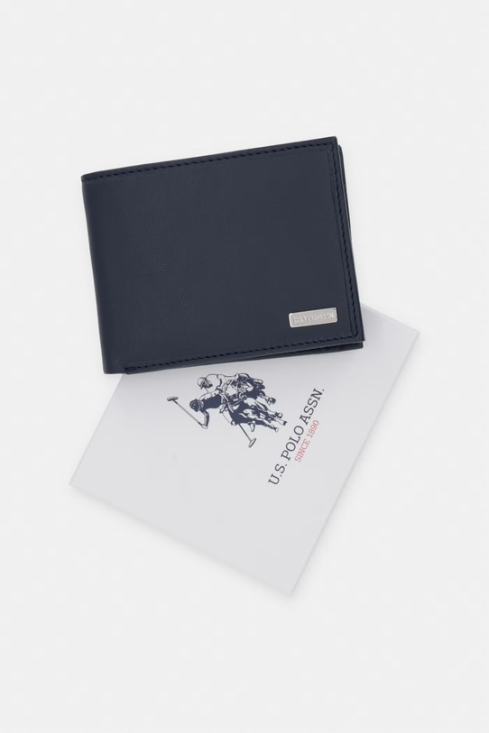 Kožená peňaženka U.S. Polo Assn. Utah WEUUA2614MHA tmavomodrá