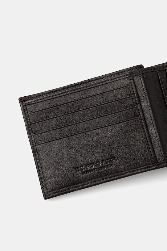 Accesorii U.S. Polo Assn. portofel de piele Utah WEUUA2614MHA maro